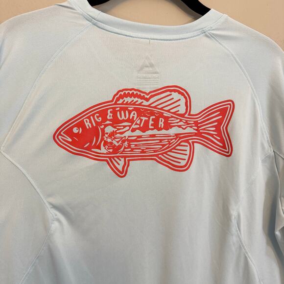Rig & Water Performance T-Shirt Mens L Blue Fishing Beach Long Sleeve Outdoor - Picture 5 of 7